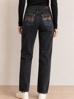 Riders by Lee Vintage High Rise Straight Leg Jeans Black Size 6